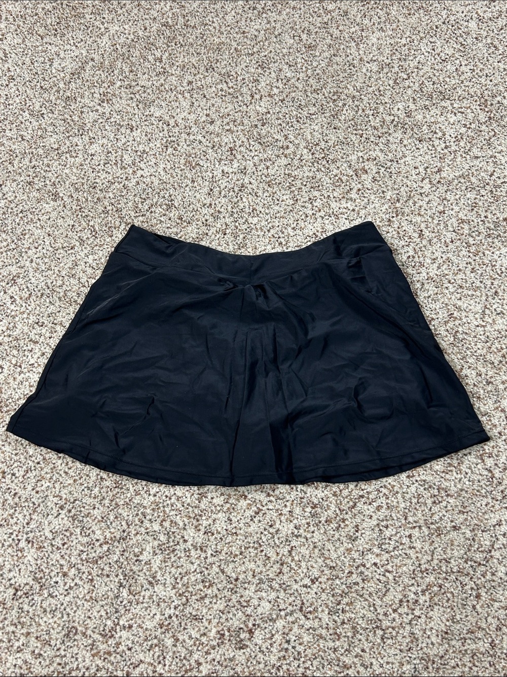 Women's Black Swim Skort with Built-In Shorts